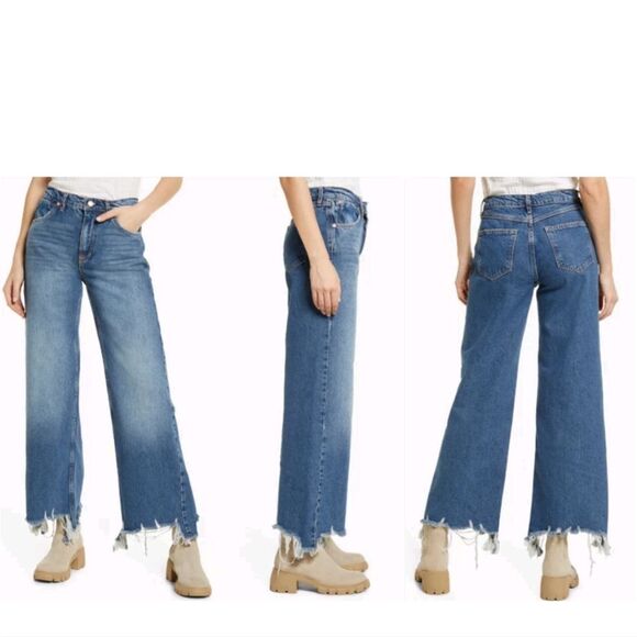 FREE PEOPLE 'Straight Up Baggy' Jeans in Light Blue - Size 27 - Picture 5 of 17